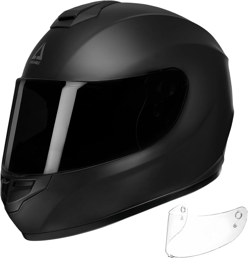 triangle Motorcycle Helmets Full Face Motorcycle Helmet for Men & Women with Tinted and Clear Visor Meet Dot Approved - Image 1
